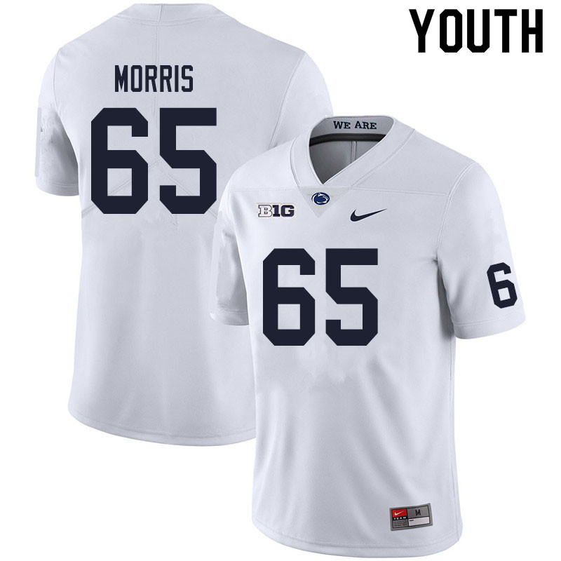 Youth #65 Hudson Morris Penn State Nittany Lions College Football Jerseys Sale-White - Click Image to Close